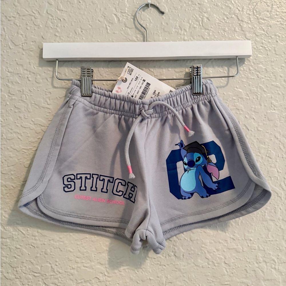 Zara Girls NWT Stitch Shorts Size 6–7 – Cute Alien School